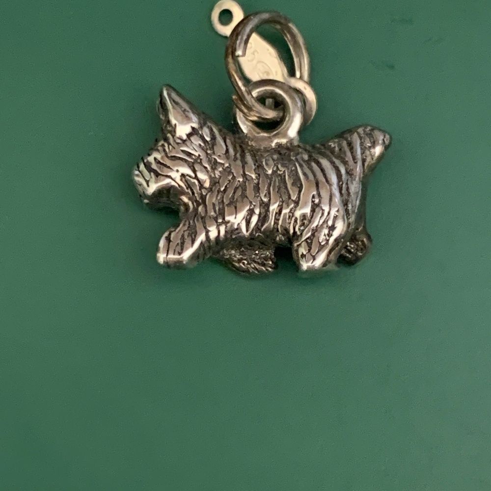 .925 Cairin Terrier Dog Sterling Silver Jewelry Charm #family pet #toto